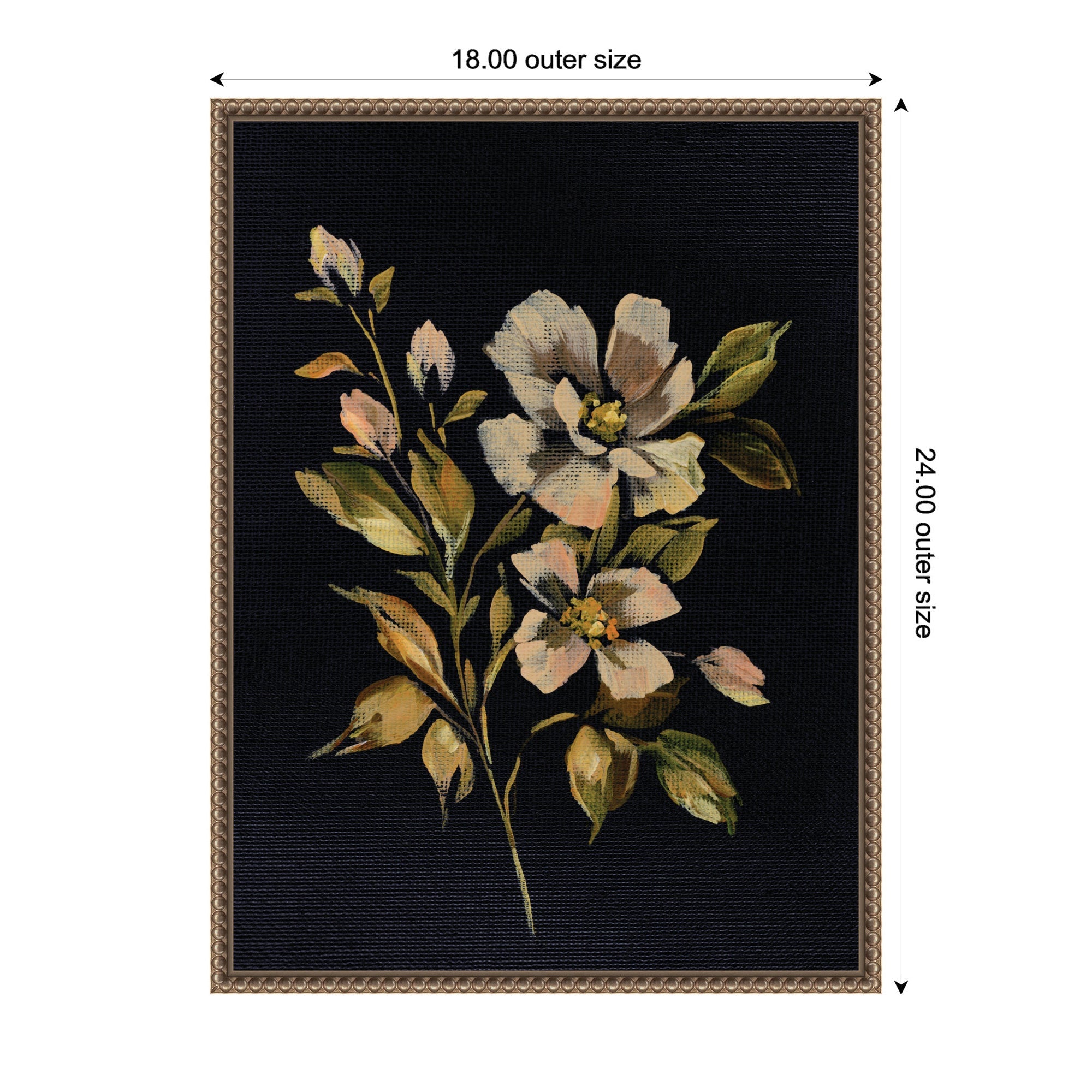 Sylvie Moody Floral 7 Framed Canvas by Annie Quigley