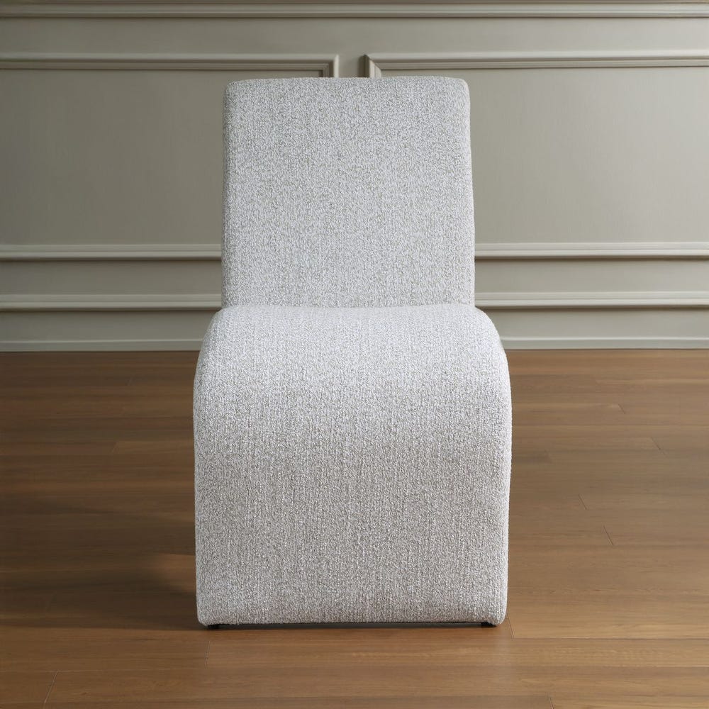 Benton Arch Sculptural Boucle Dining Chair