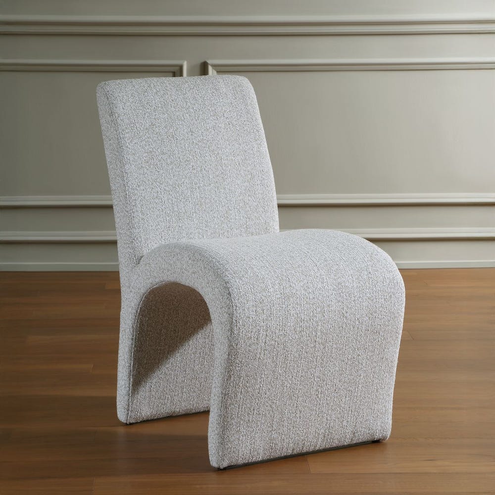 Benton Arch Sculptural Boucle Dining Chair