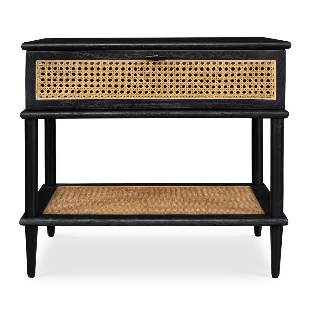 Callan Black Rattan Side Table