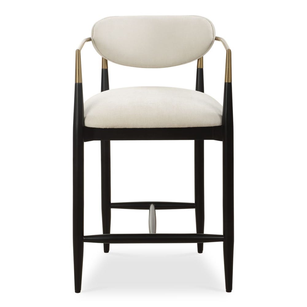Rowan Black Velvet Counter Stool