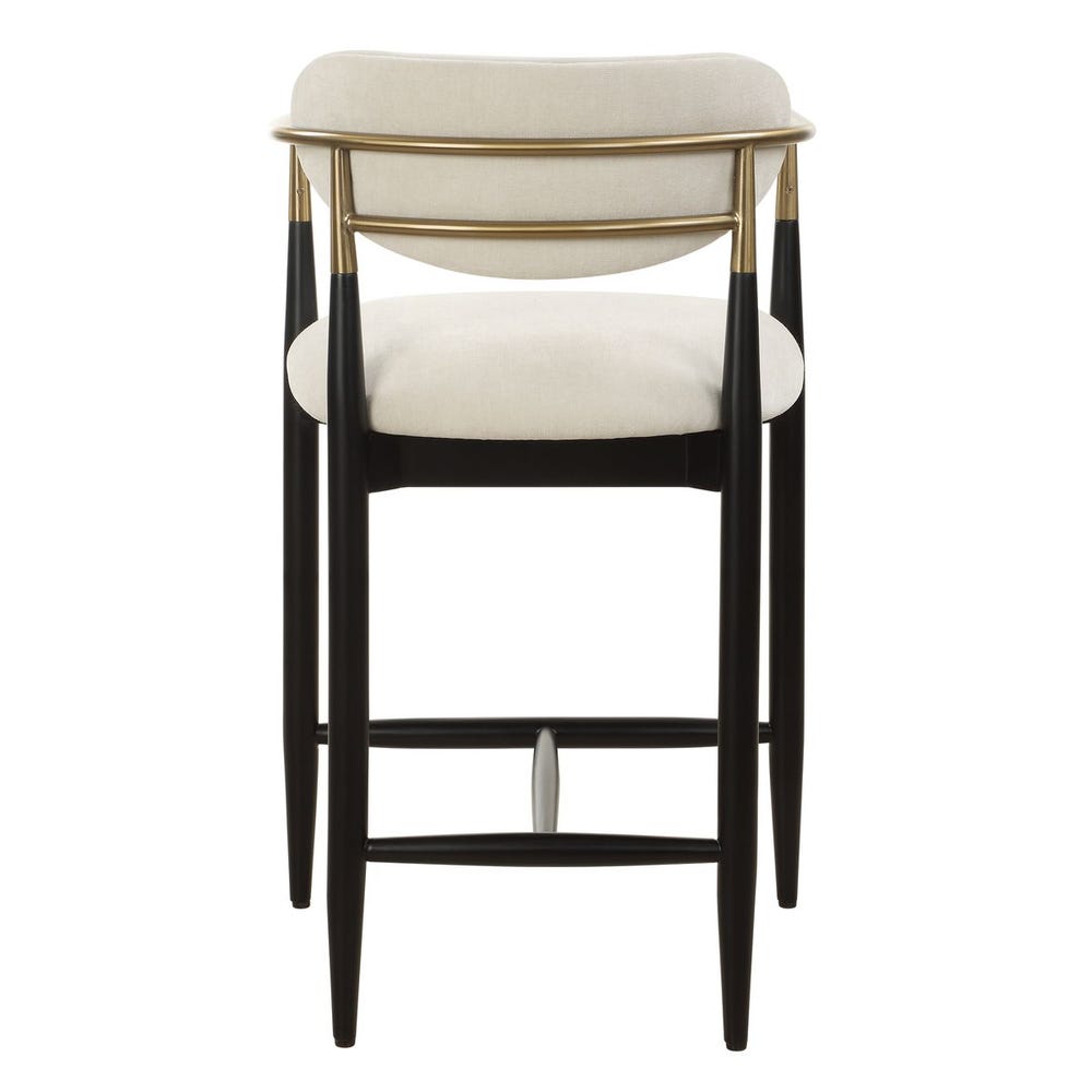Rowan Black Velvet Counter Stool