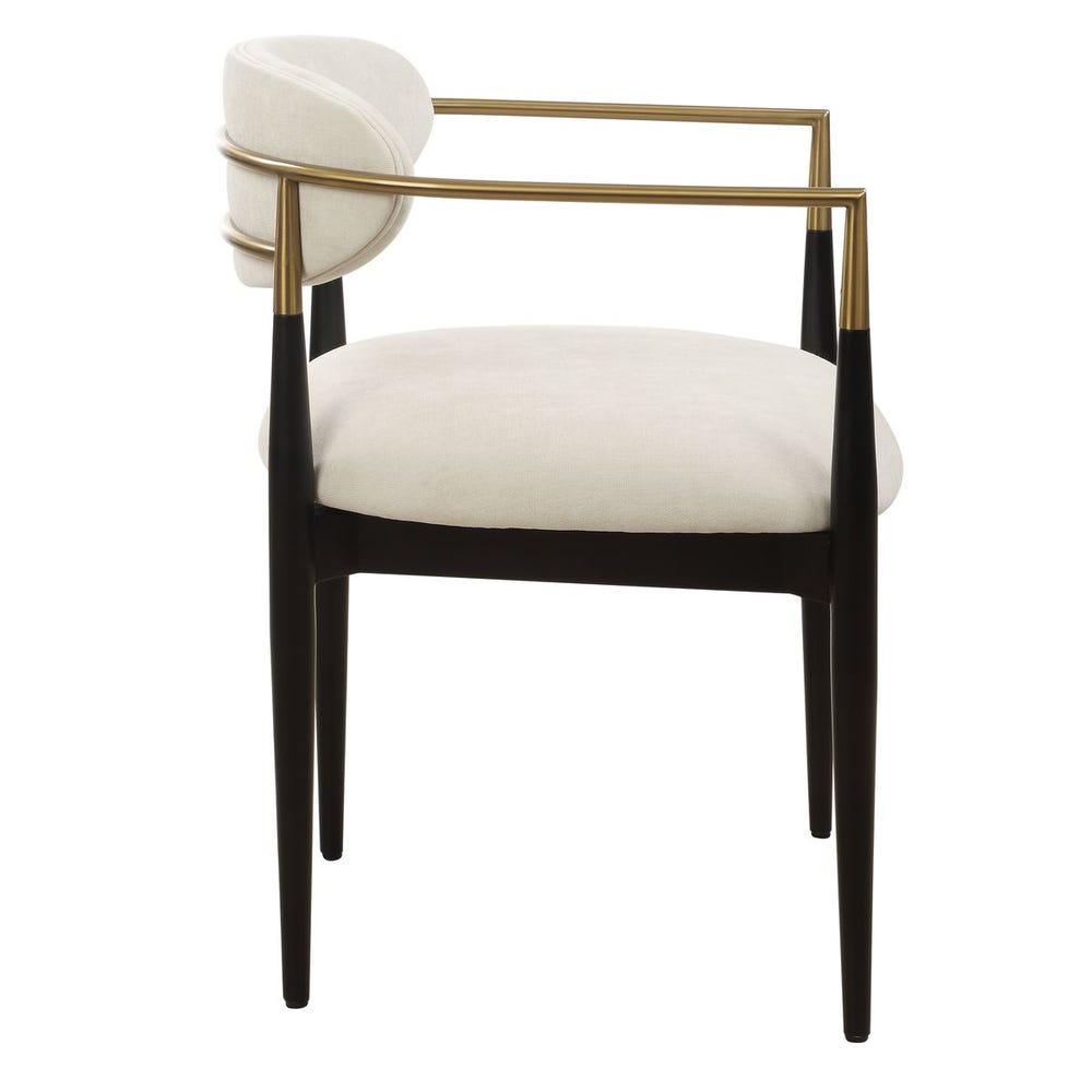 Rowan Black Velvet Dining Arm Chair