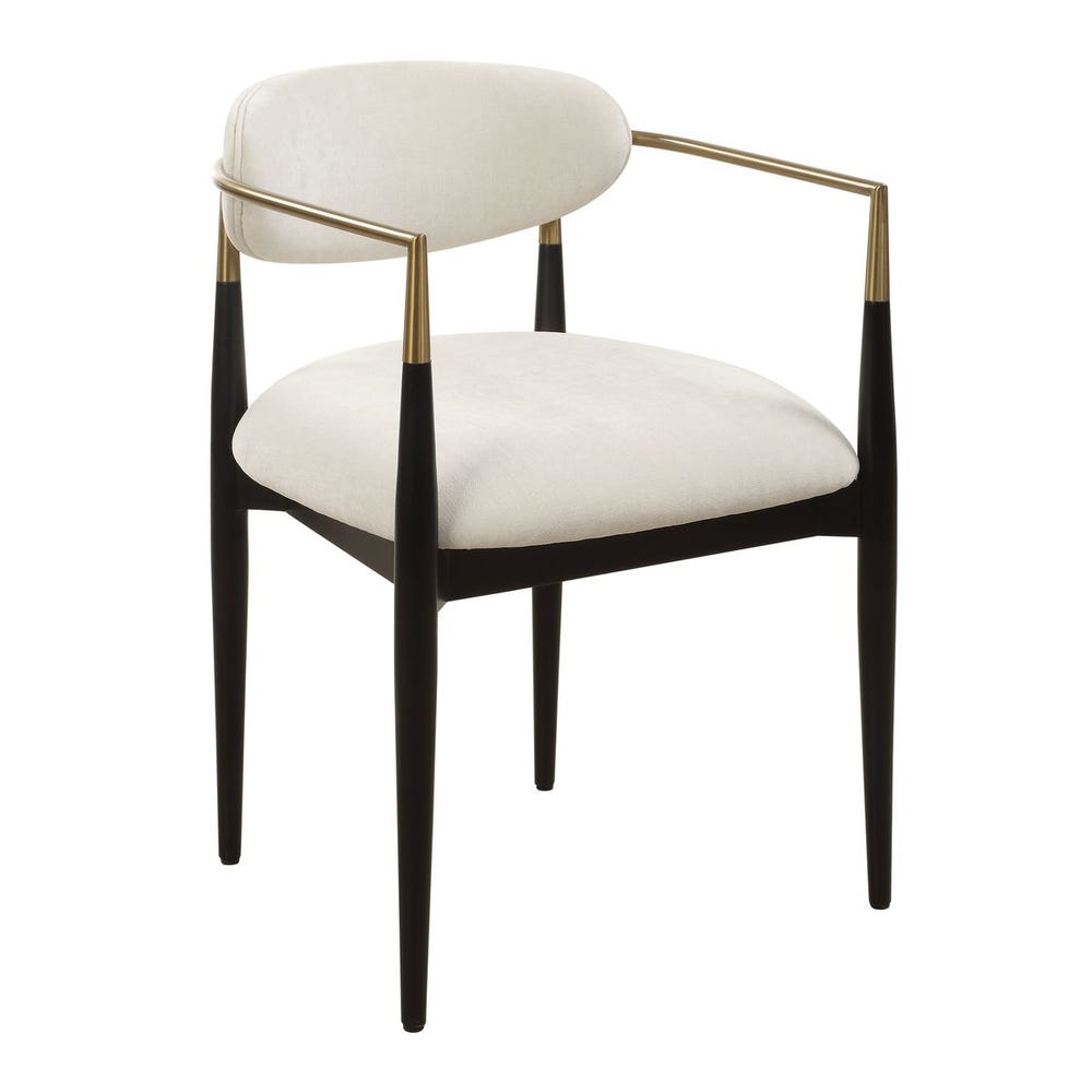 Rowan Black Velvet Dining Arm Chair