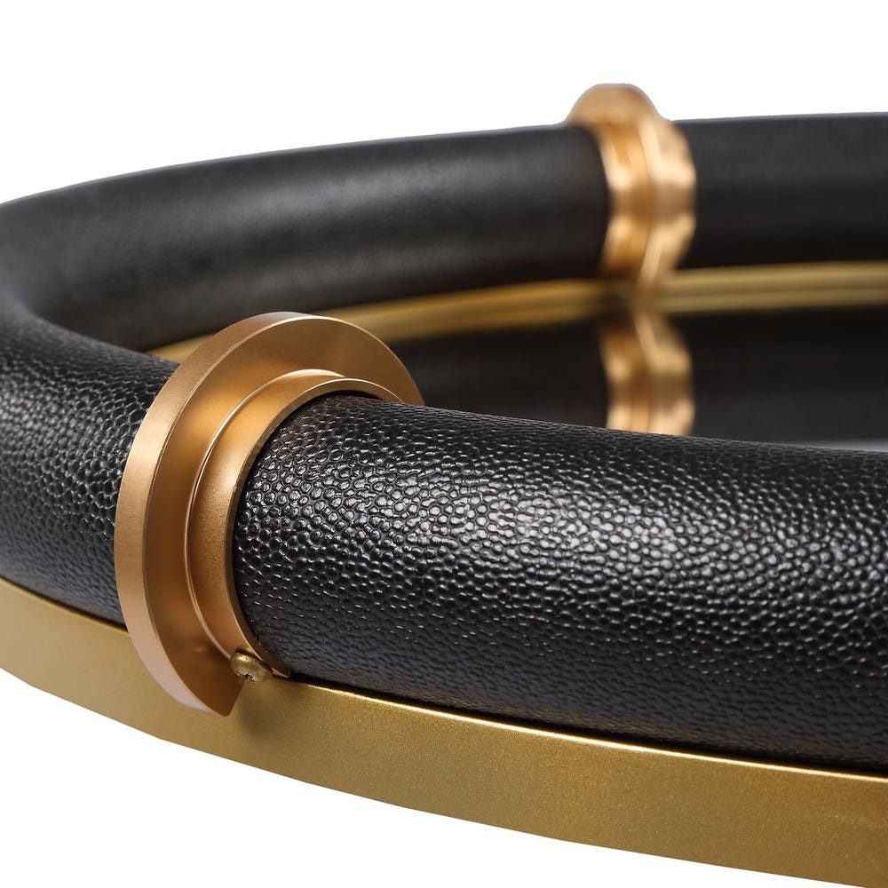 Cyprus Shagreen Mirror Oval Tray