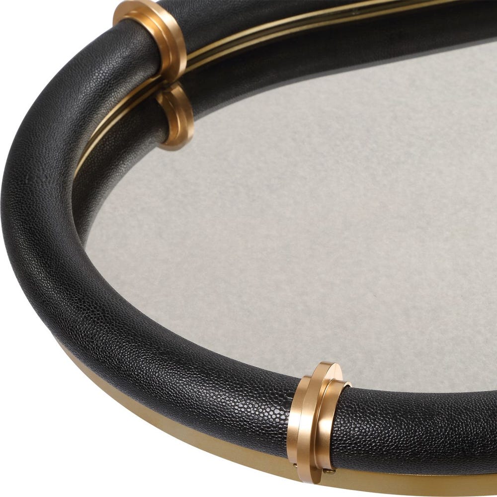 Cyprus Shagreen Mirror Oval Tray