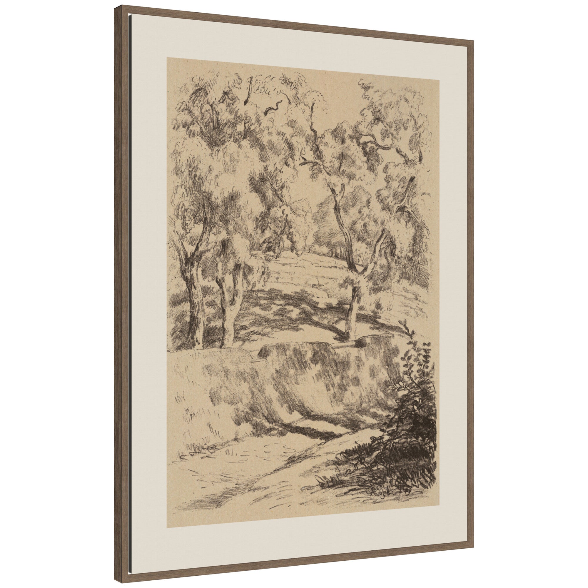 Near Brantome 1928 Roger Fry by Nostalgia Prints Framed Canvas Wall Art Print