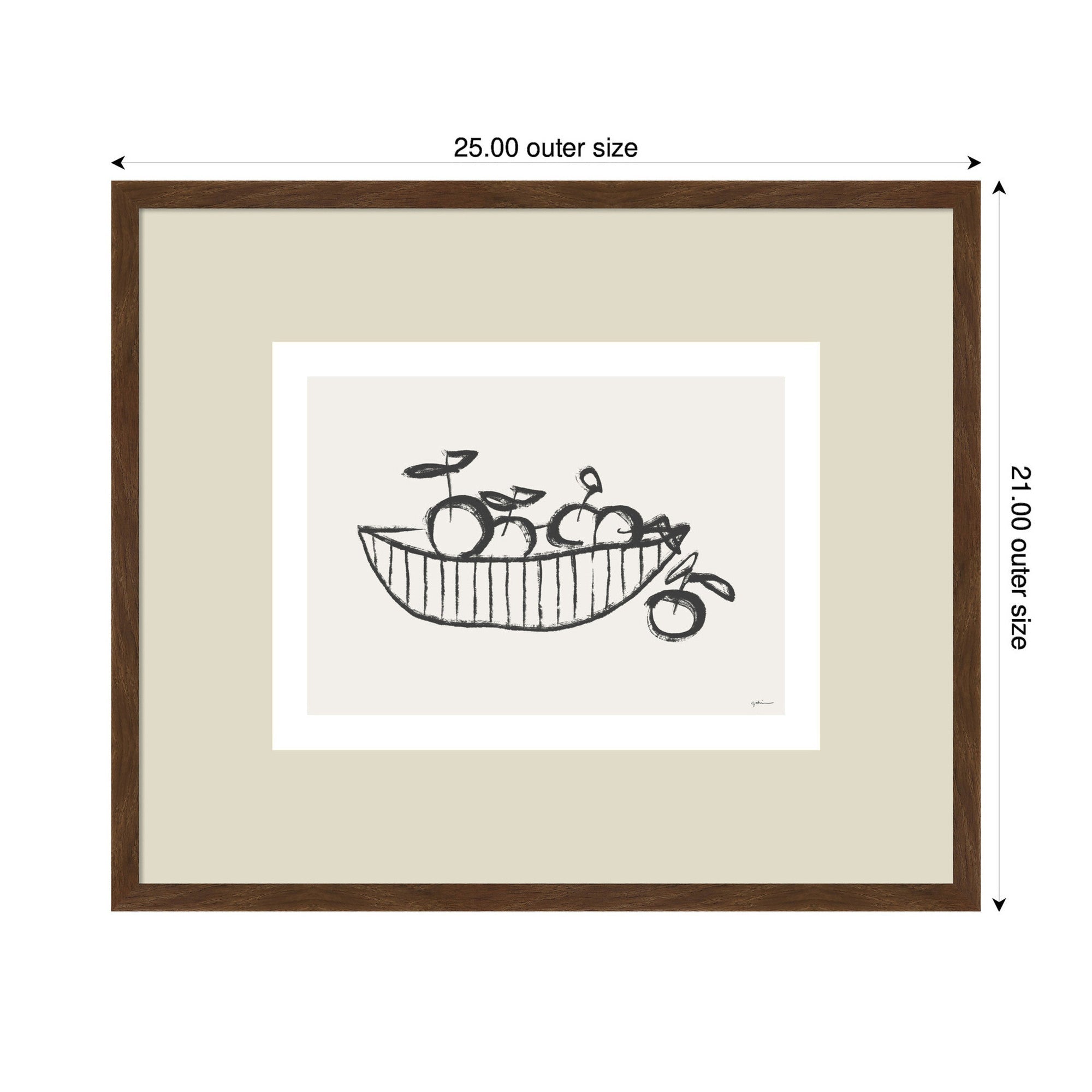 Orange Basket by Gabrielly Guedes Framed Wall Art Print