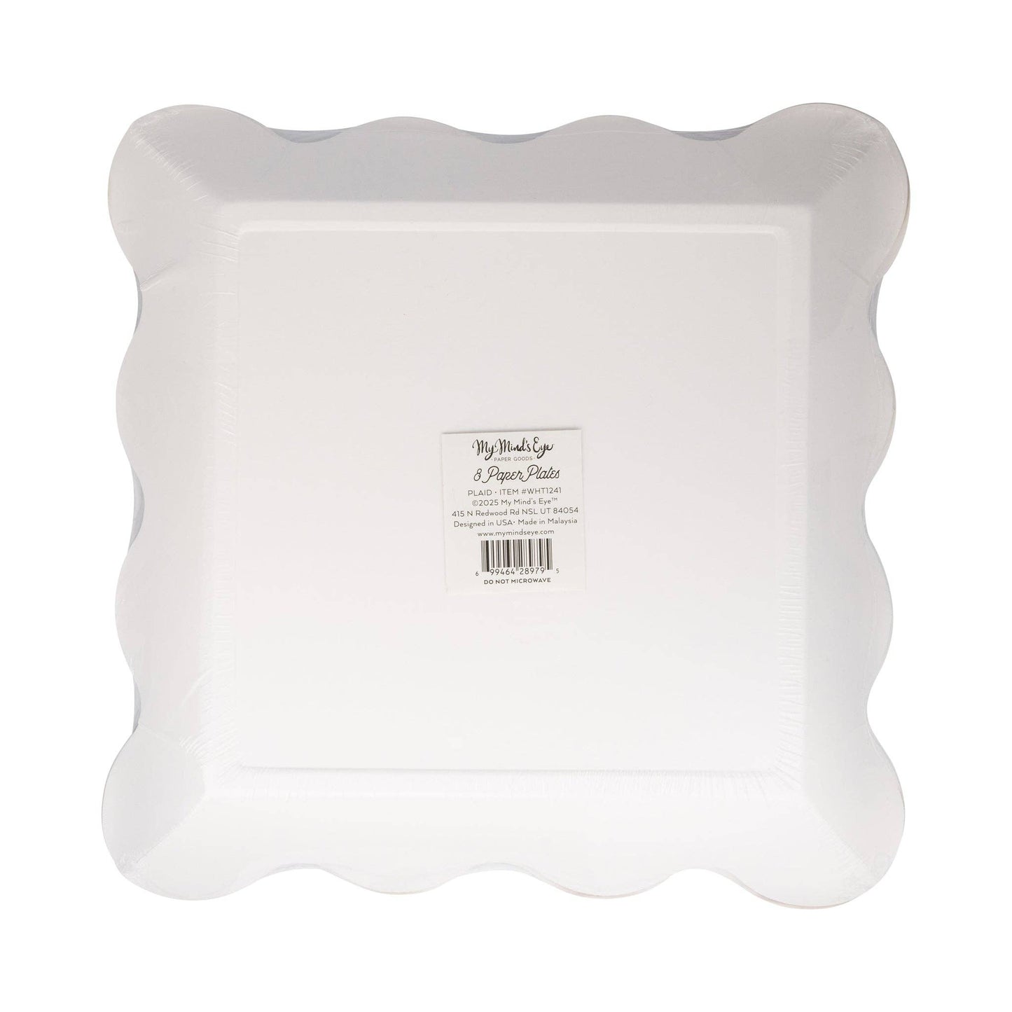Plaid Paper Plate
