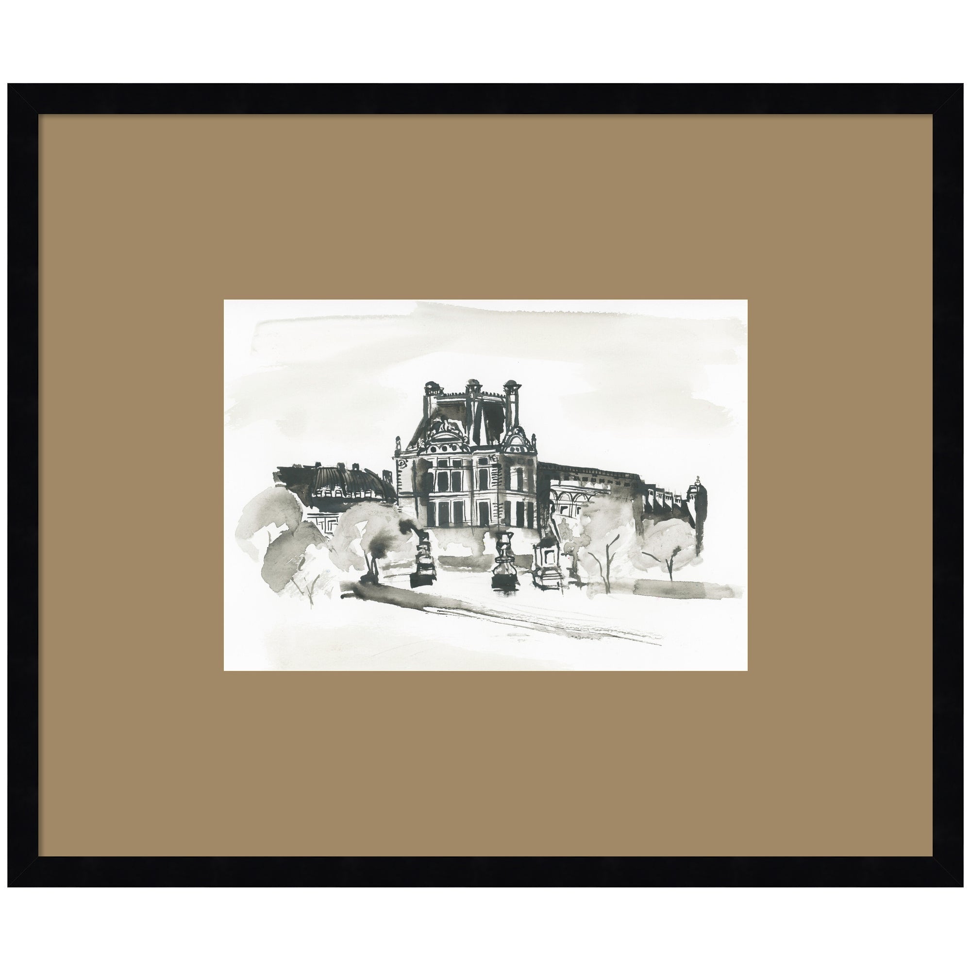 Postcard Paris by Teju Reval Framed Wall Art Print Matted