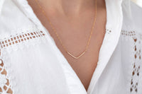 Gold Filled Chevron Necklace