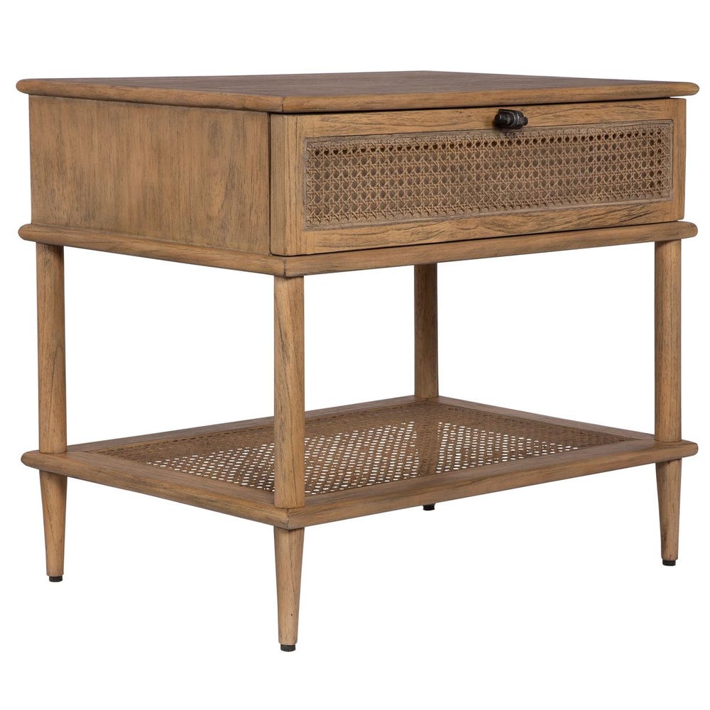 Callan Soft Oak Rattan Side Table