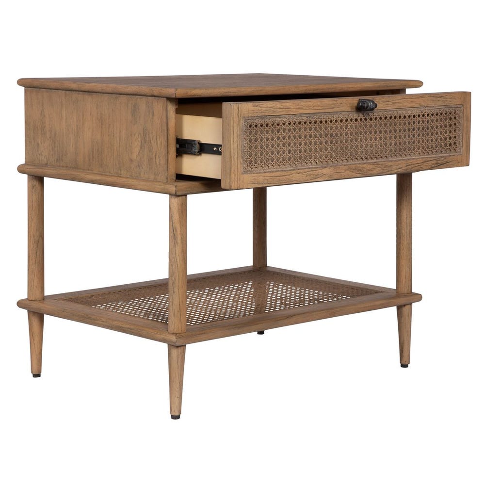 Callan Soft Oak Rattan Side Table