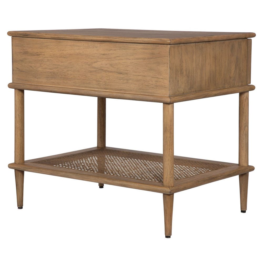 Callan Soft Oak Rattan Side Table