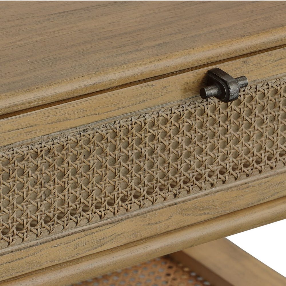 Callan Soft Oak Rattan Side Table
