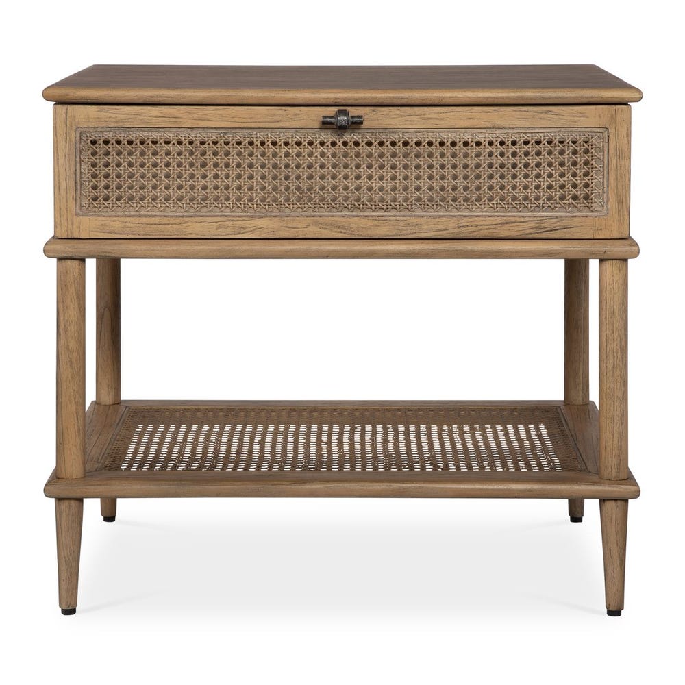 Callan Soft Oak Rattan Side Table