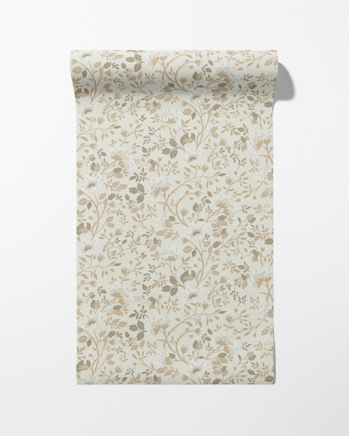 Camellia Study Wallpaper in Natural Linen