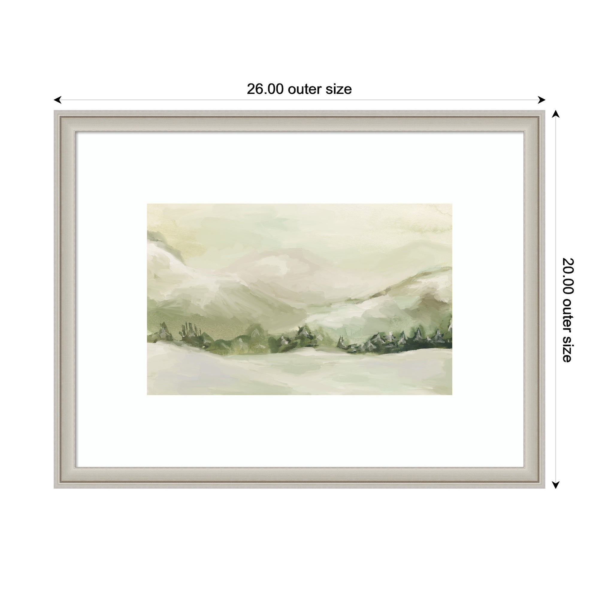 AQ Winter Landscape No. 3 by Annie Quigley Framed Wall Art Print