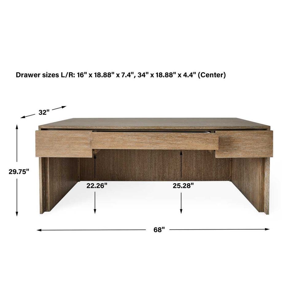 Maison Cerused Oak Writing Desk