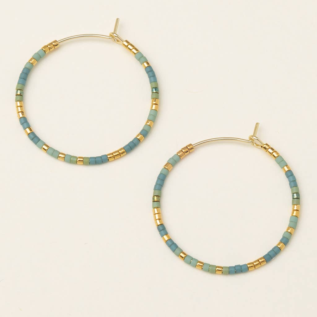 Chromacolor Miyuki Small Hoop - Turquoise Mint/Gold