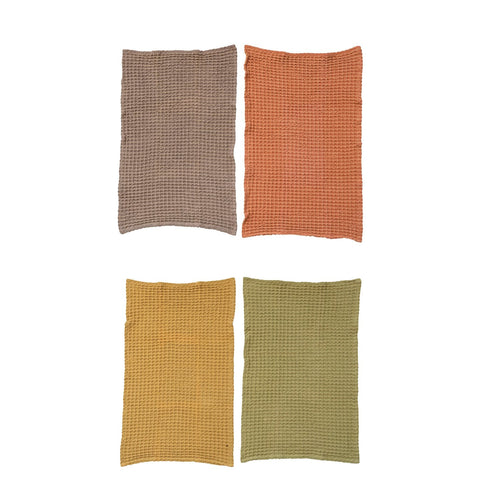 30"L x 20"W Oversized Stonewashed Cotton Waffle Weave Tea Towel, 4 Colors