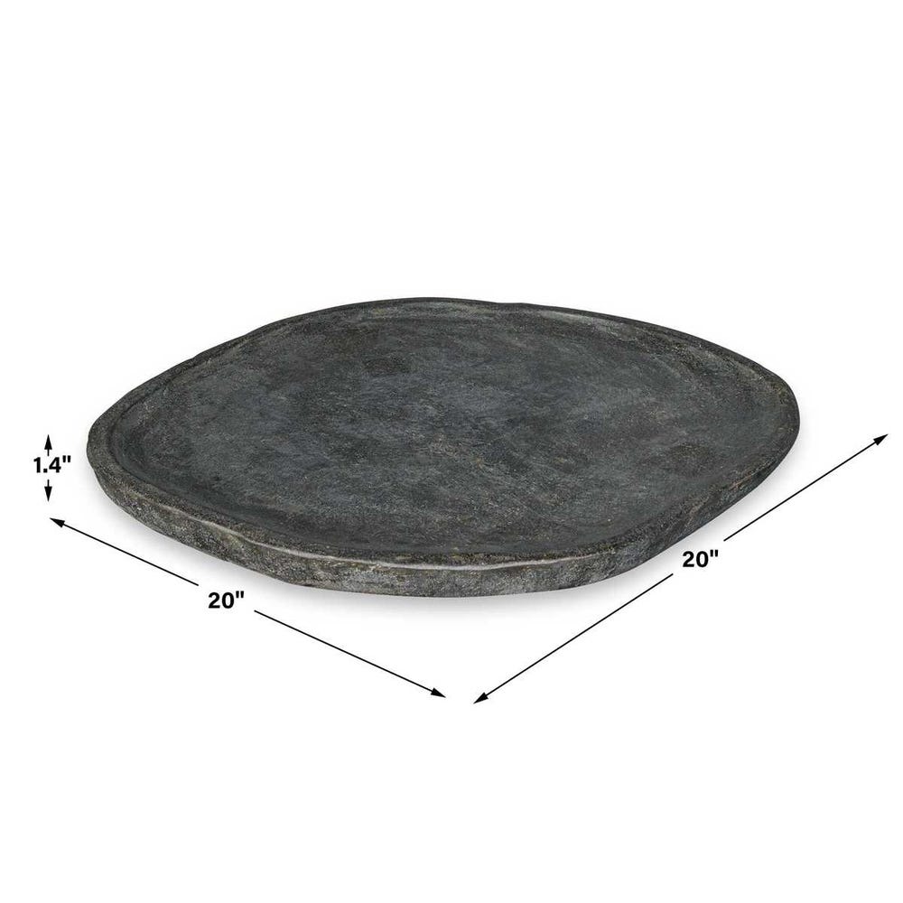 Charcoal River Stone Indoor Outdoor Tray
