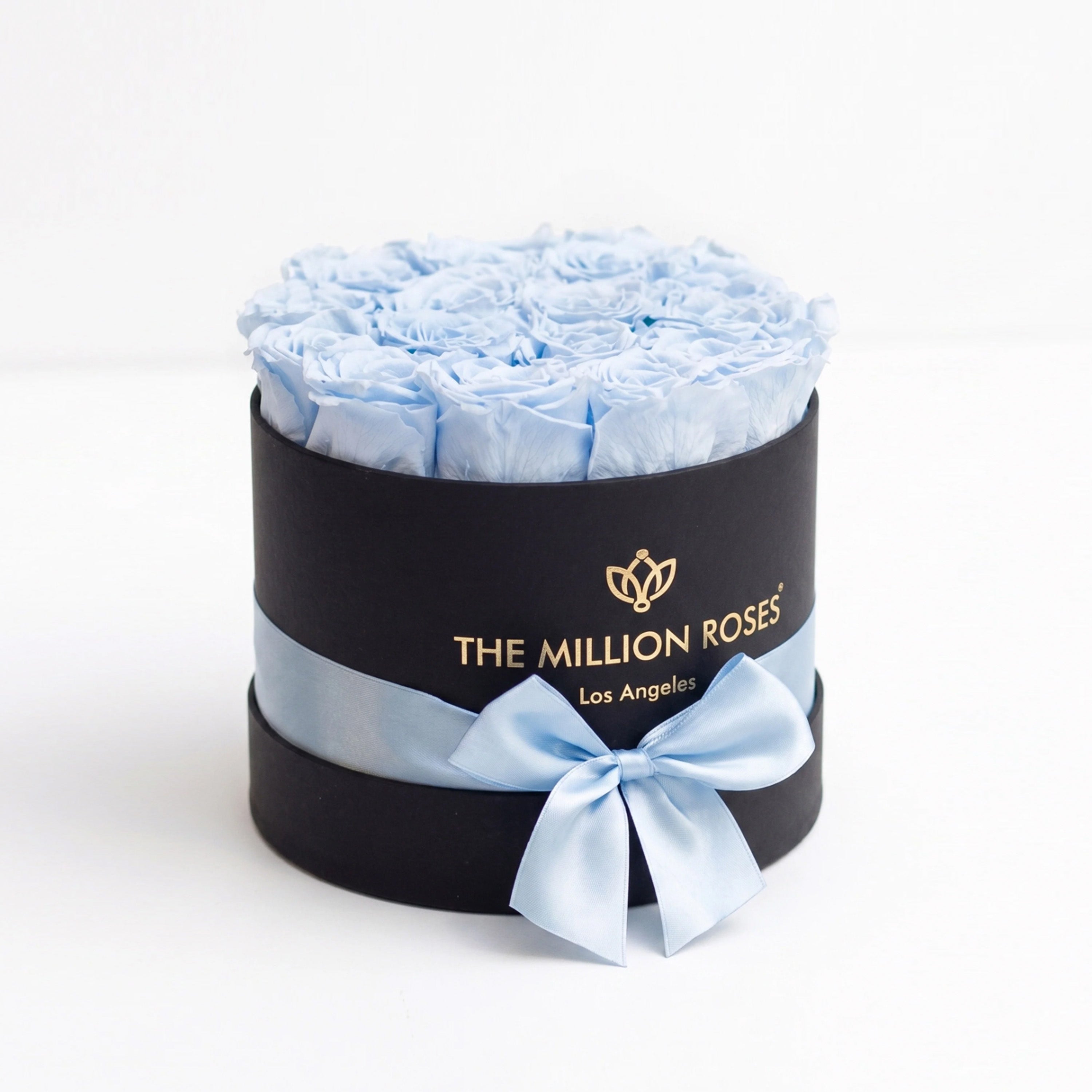 Classic Black Box | Light Blue Roses