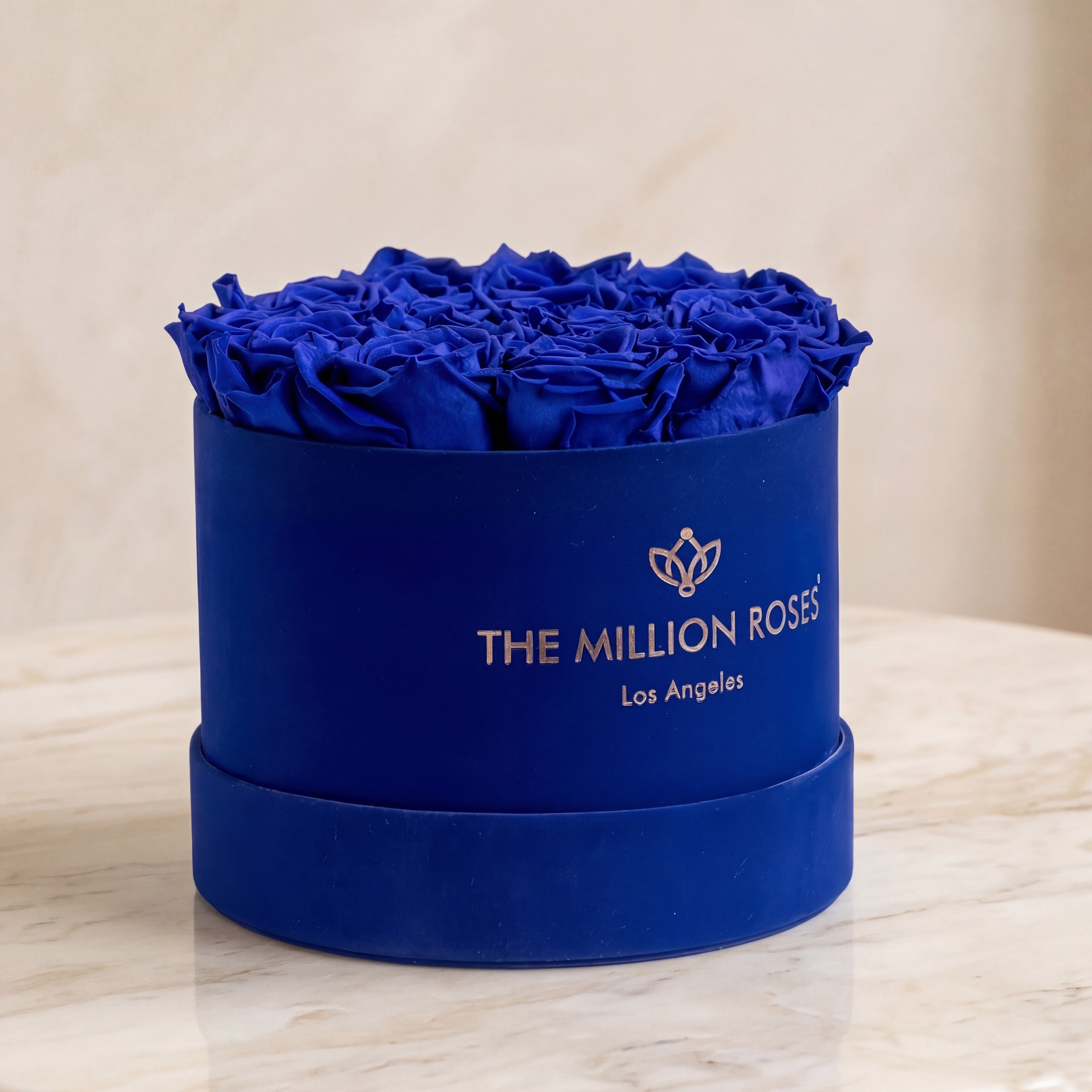Classic Royal Blue Suede Box | Royal Blue Roses