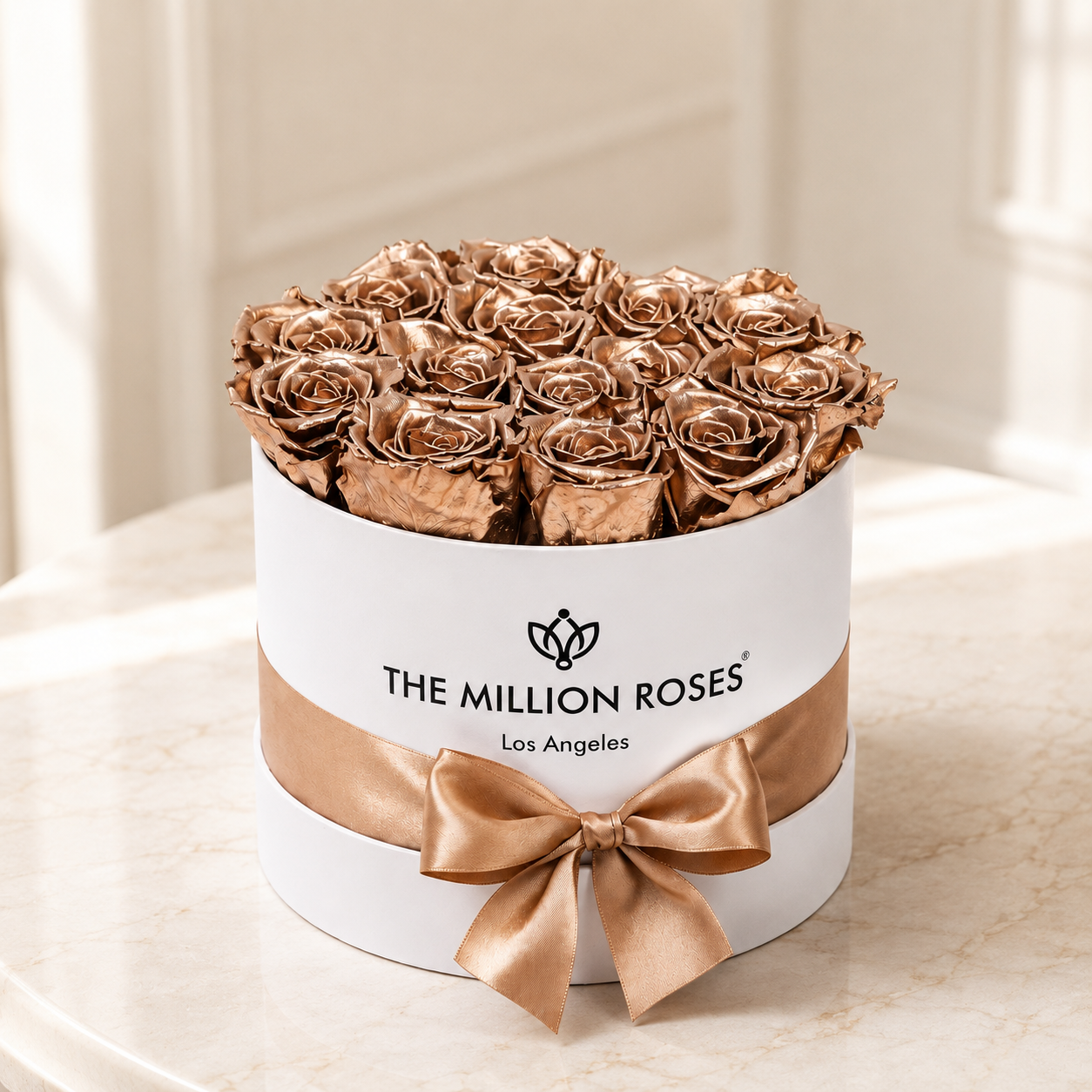 Classic White Box | Gold Roses
