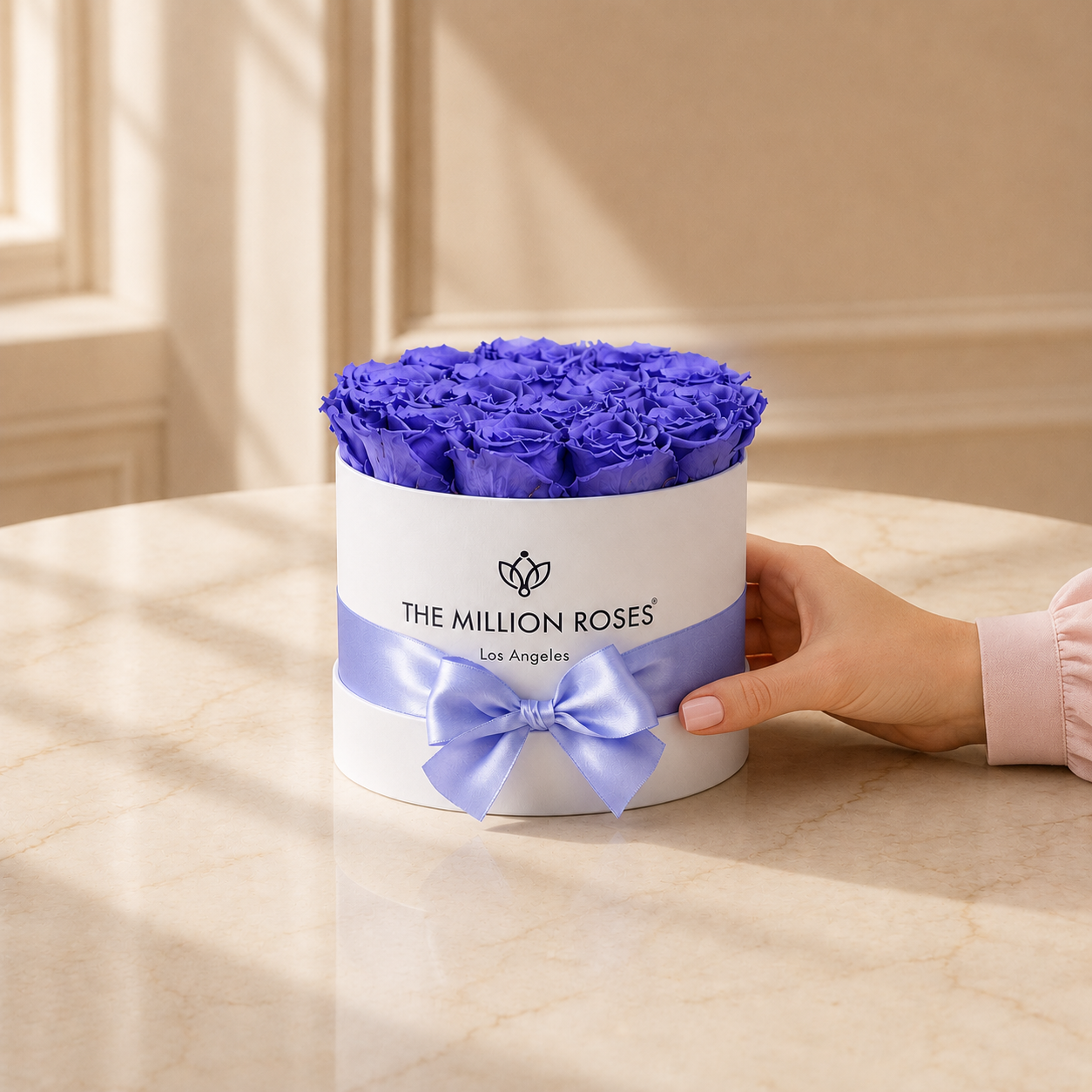 Classic White Box | Violet Roses