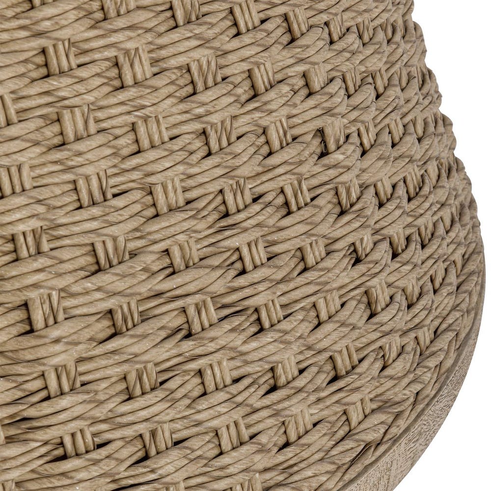 Concrete Wicker Round Dining Table