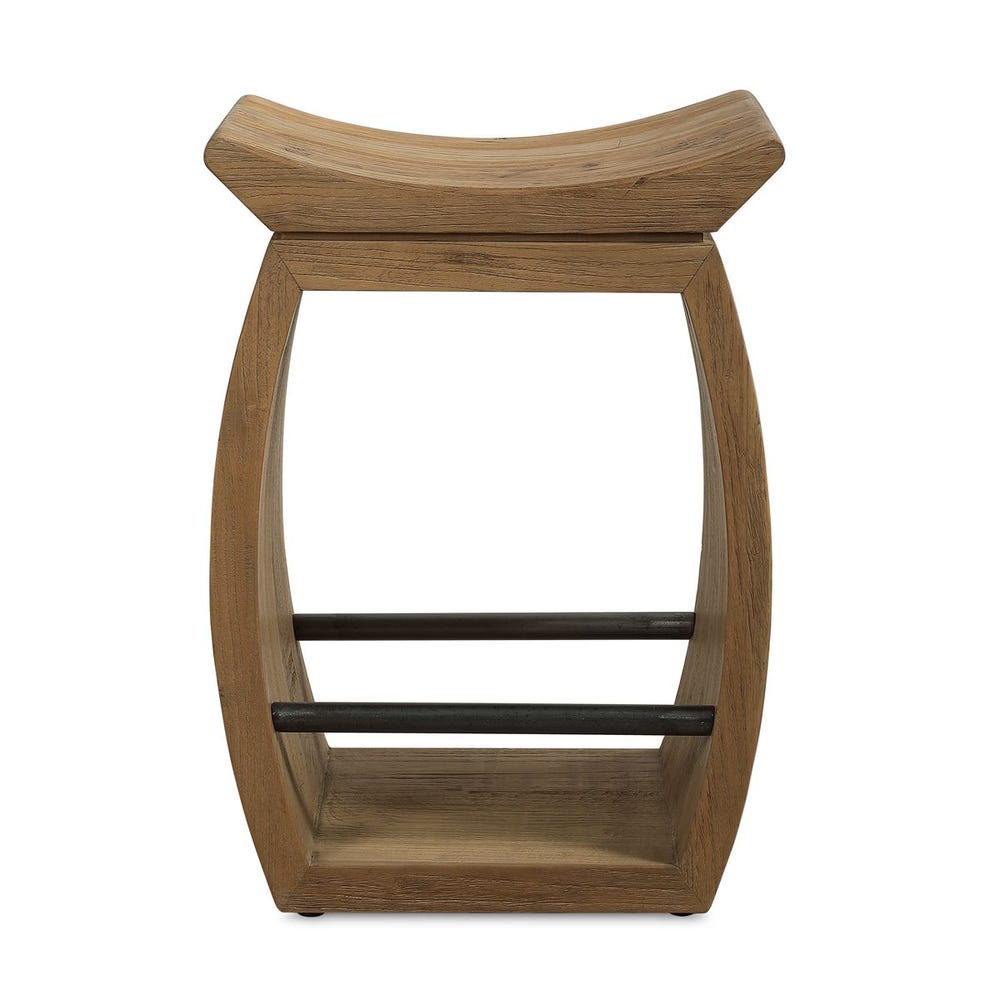 Alder Reclaimed Elm Wood Counter Stool