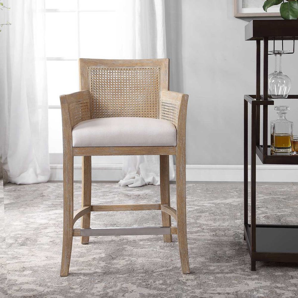 Bradford Cane Back Counter Stool