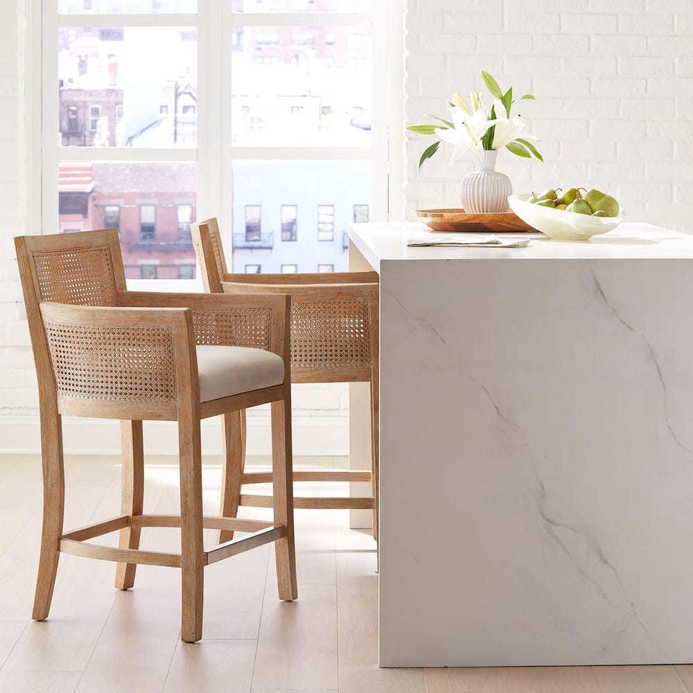 Bradford Cane Back Counter Stool