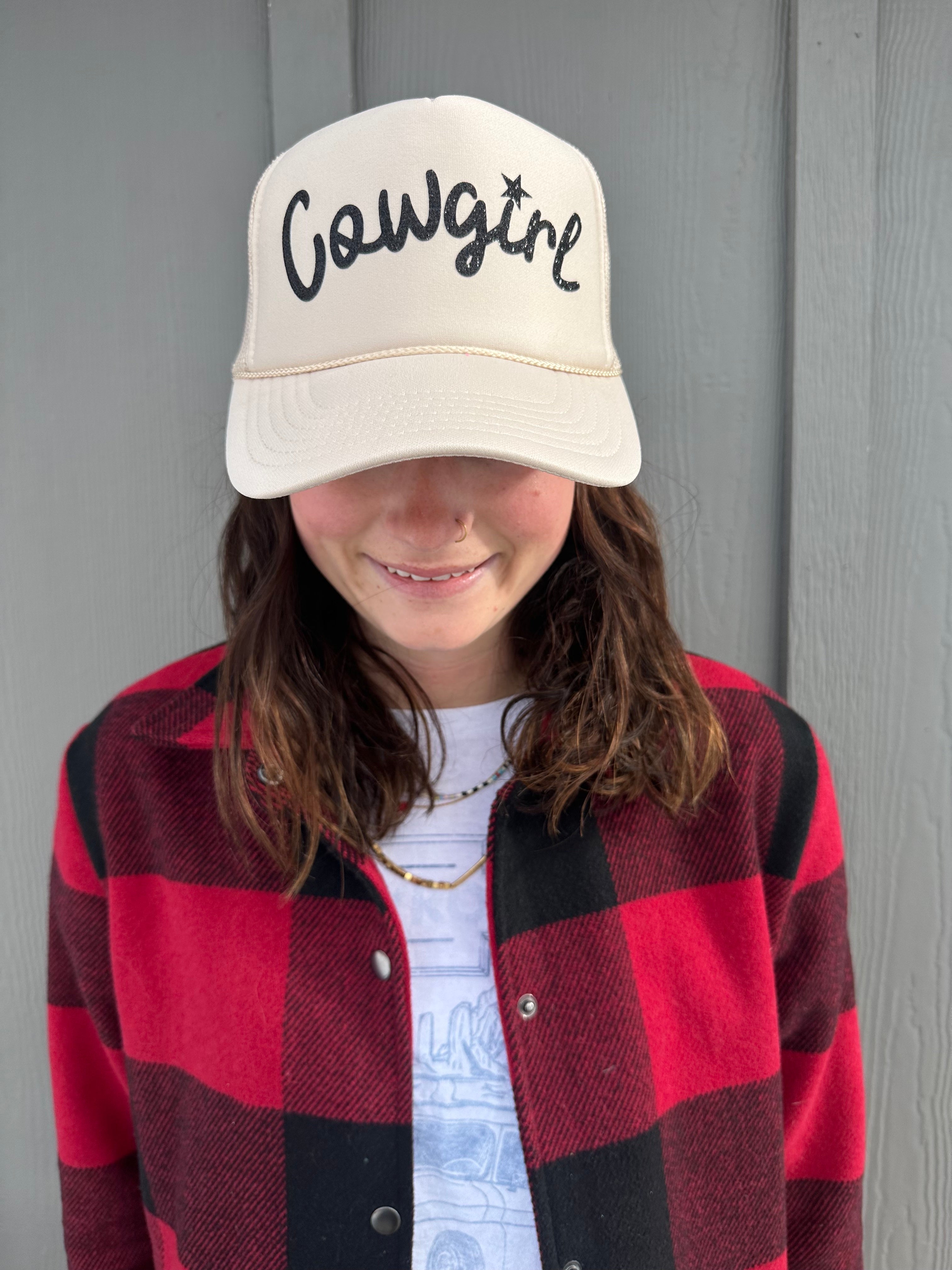 Cowgirl - Tan Trucker Hat