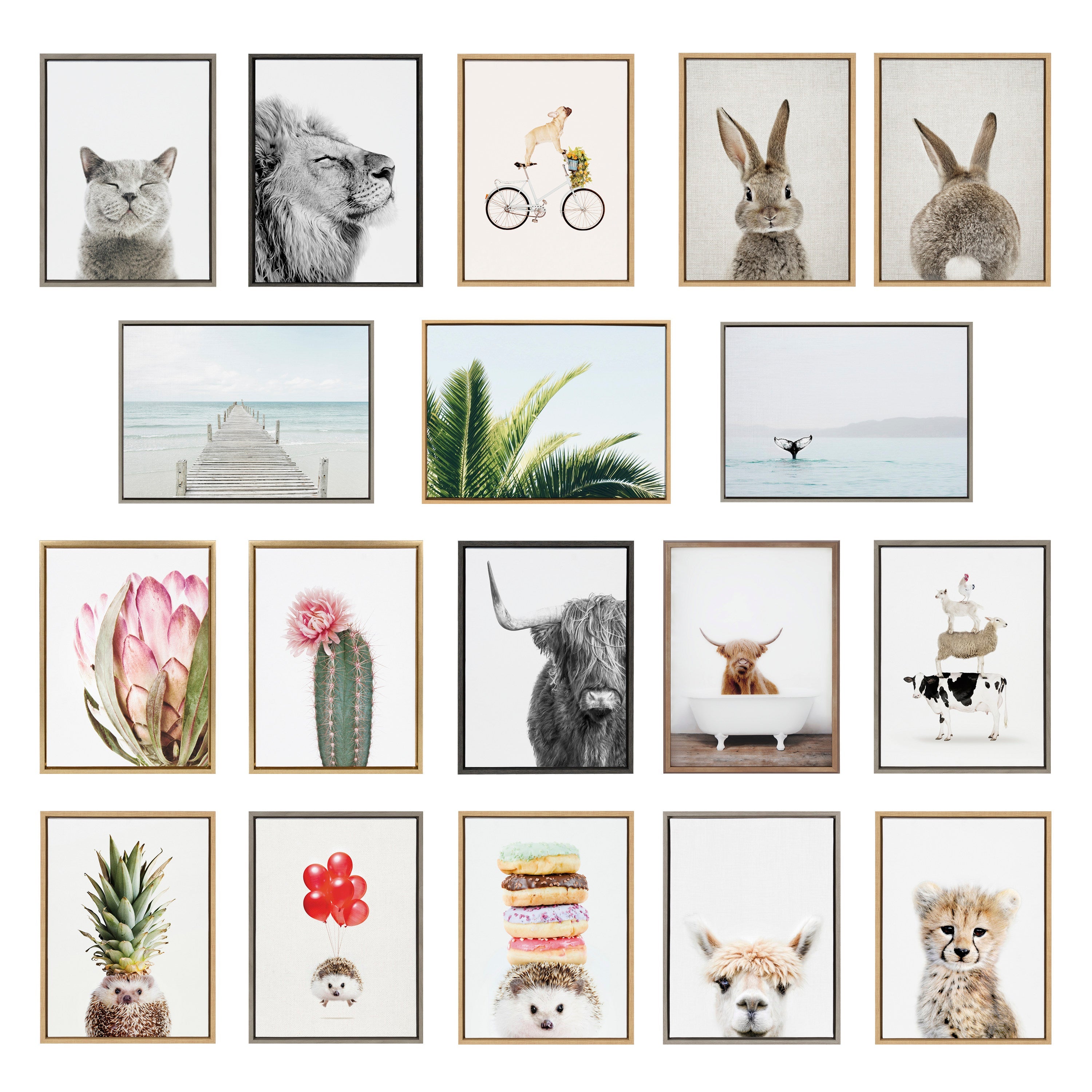 Sylvie Male Deer in Rustic Bath Framed Canvas by Amy Peterson Art Studio