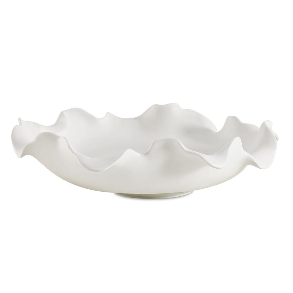 White Ceramic Indoor Outdoor Bowl
