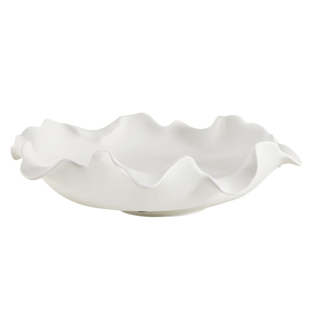 White Ceramic Indoor Outdoor Bowl