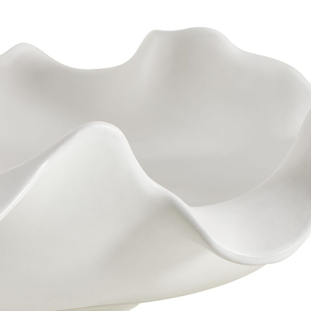 White Ceramic Indoor Outdoor Bowl