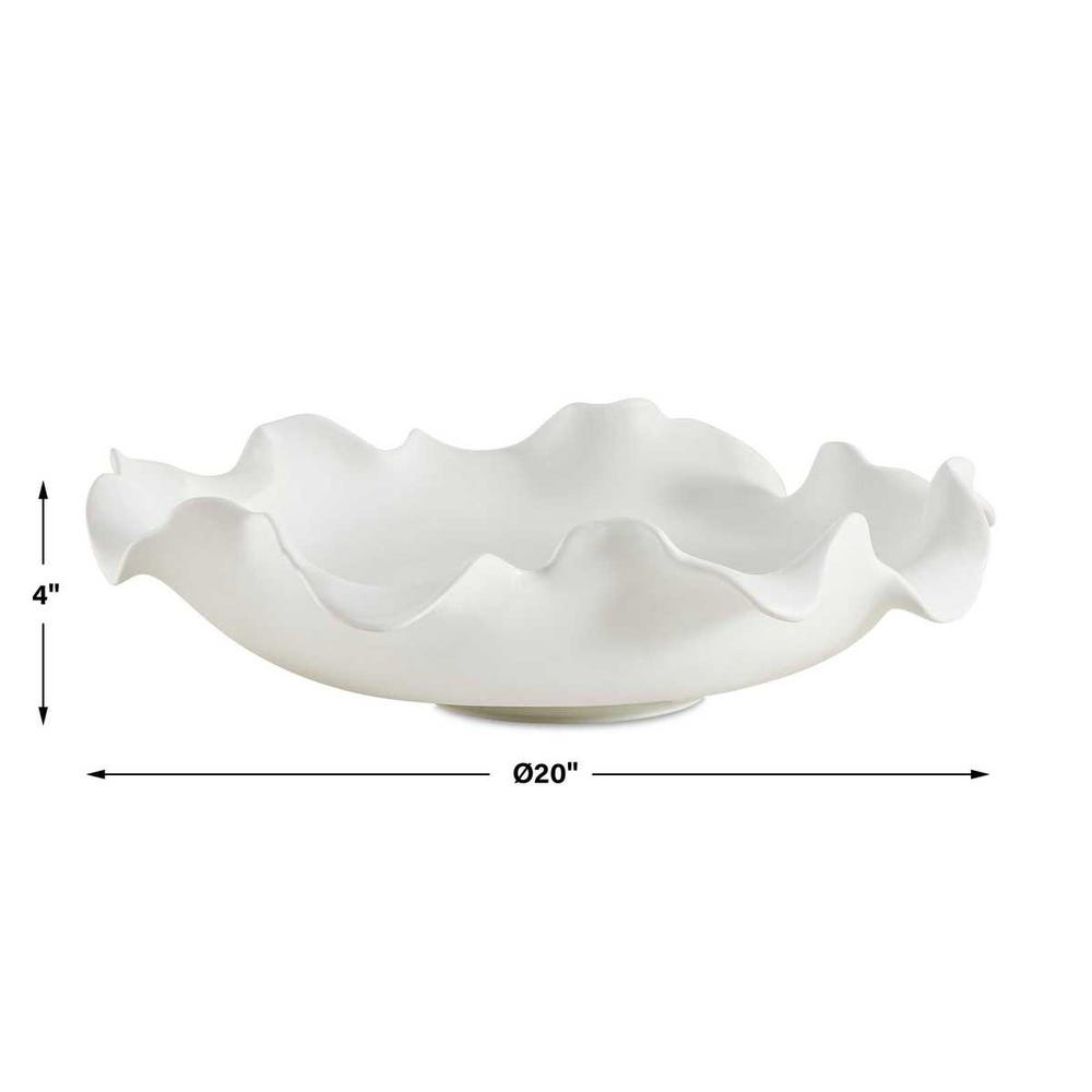 White Ceramic Indoor Outdoor Bowl