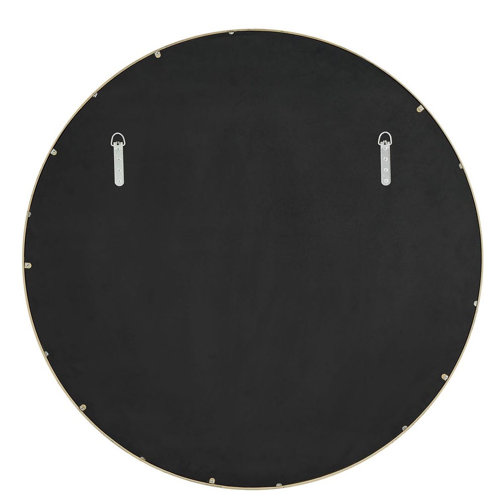 Champagne Leaf Round Wall Mirror