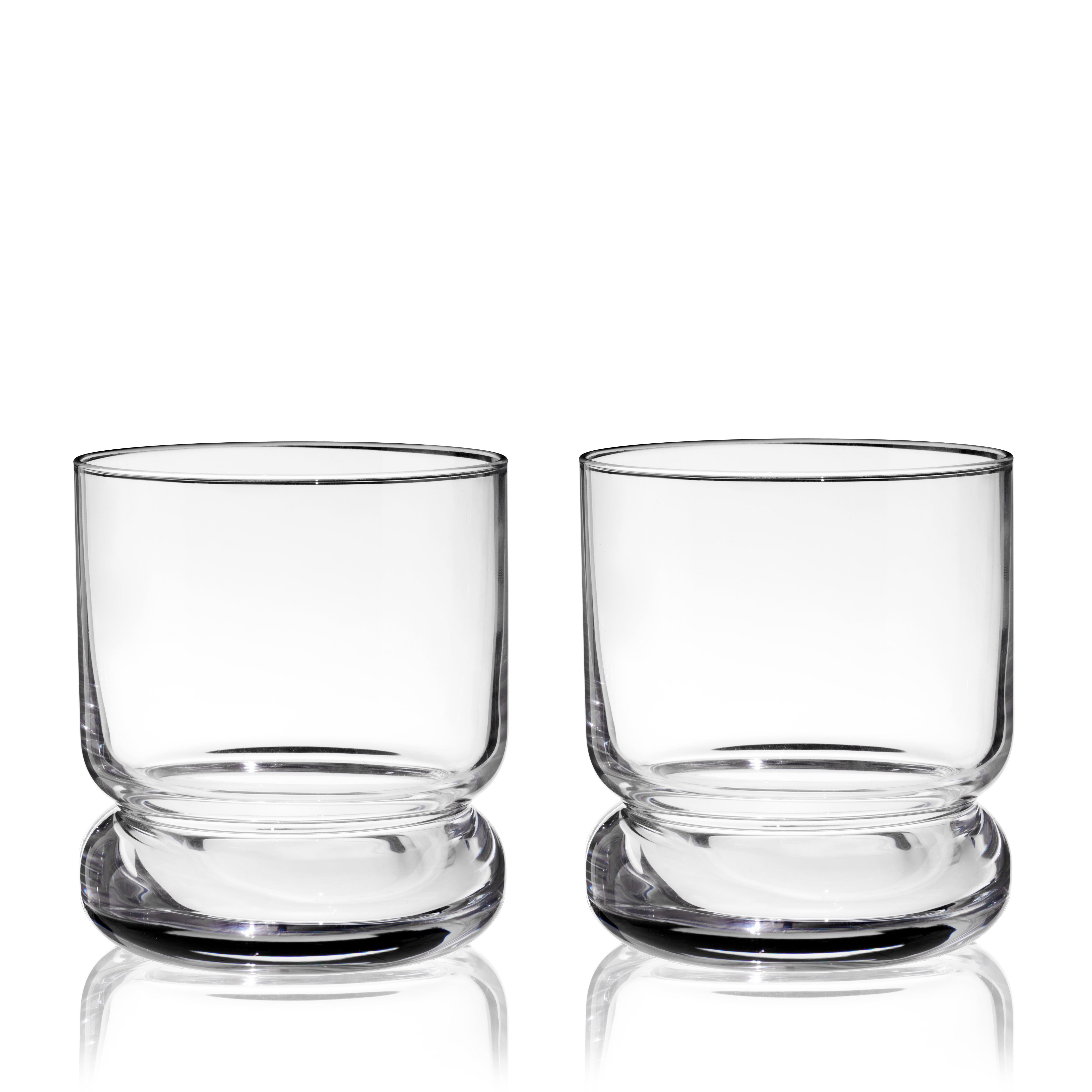Mercury Crystal Lowball Tumblers, Set of 2