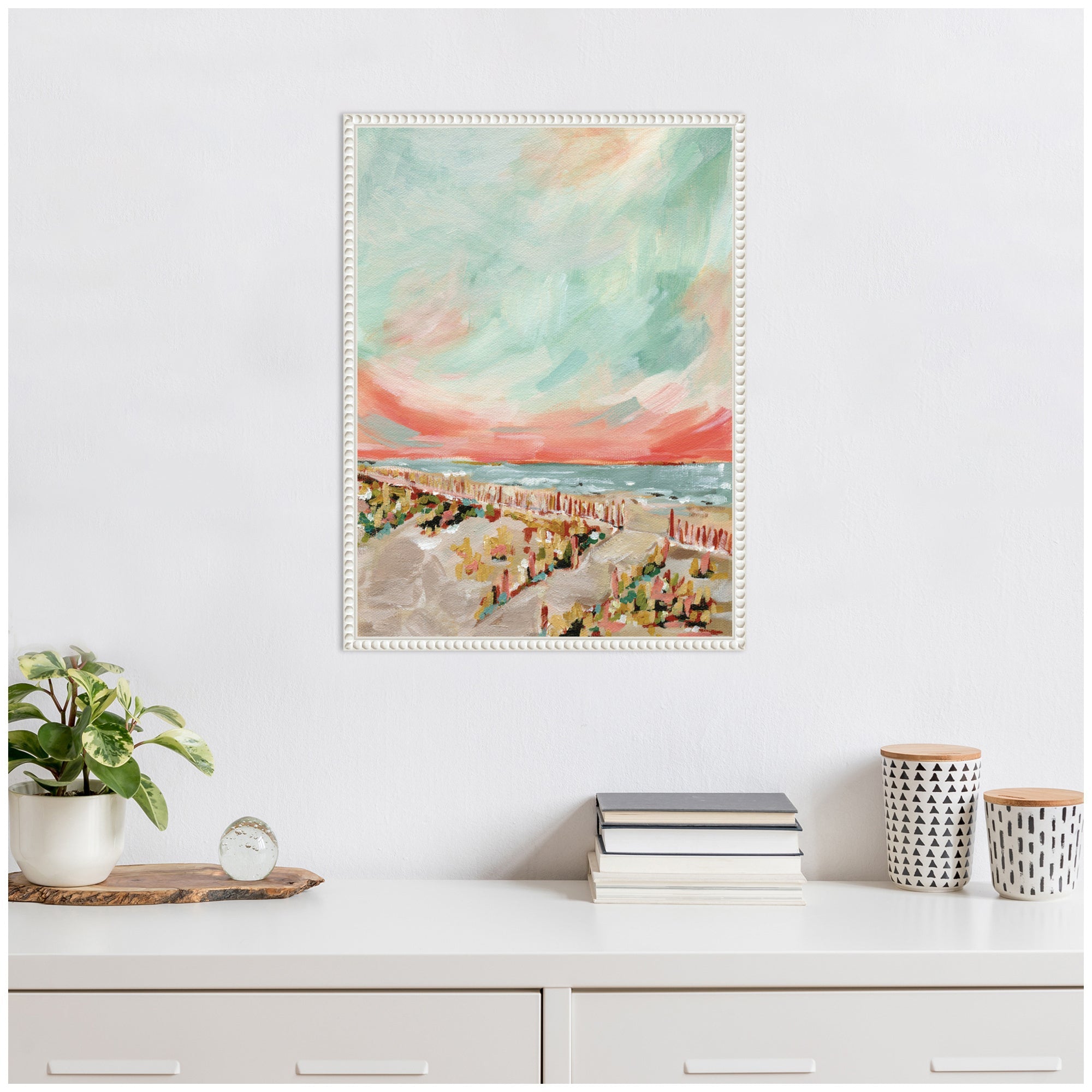 Sylvie Landscape 03 Beach Framed Canvas by Annie Quigley