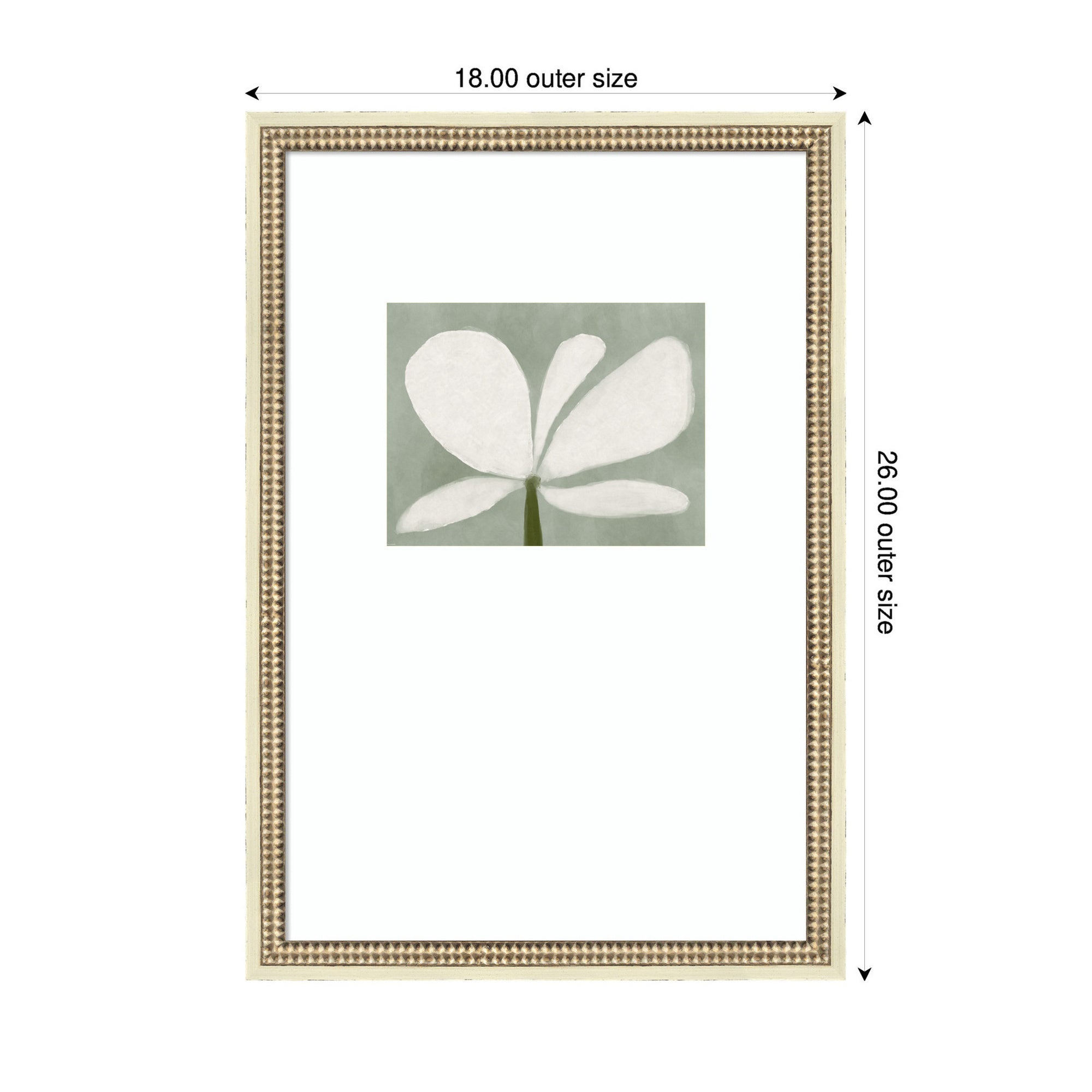 White Floral No. 2 by Gabrielly Guedes Framed Wall Art Print