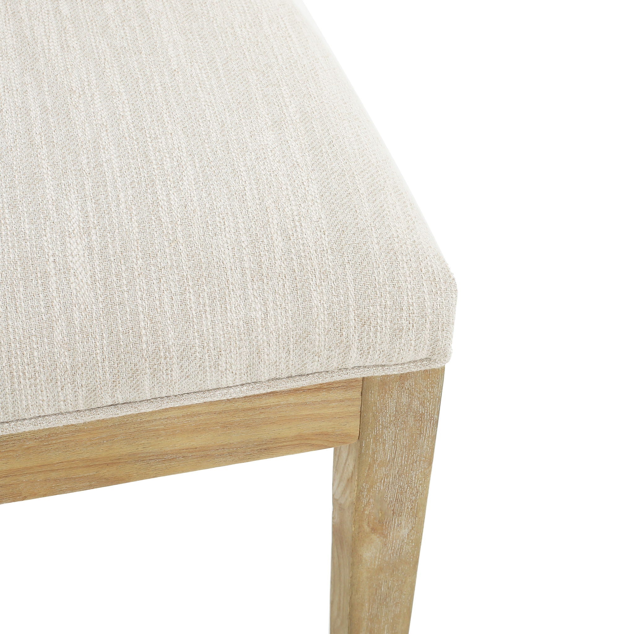 Farmhouse Style Fabric Upholstered Side Dining Chair Set