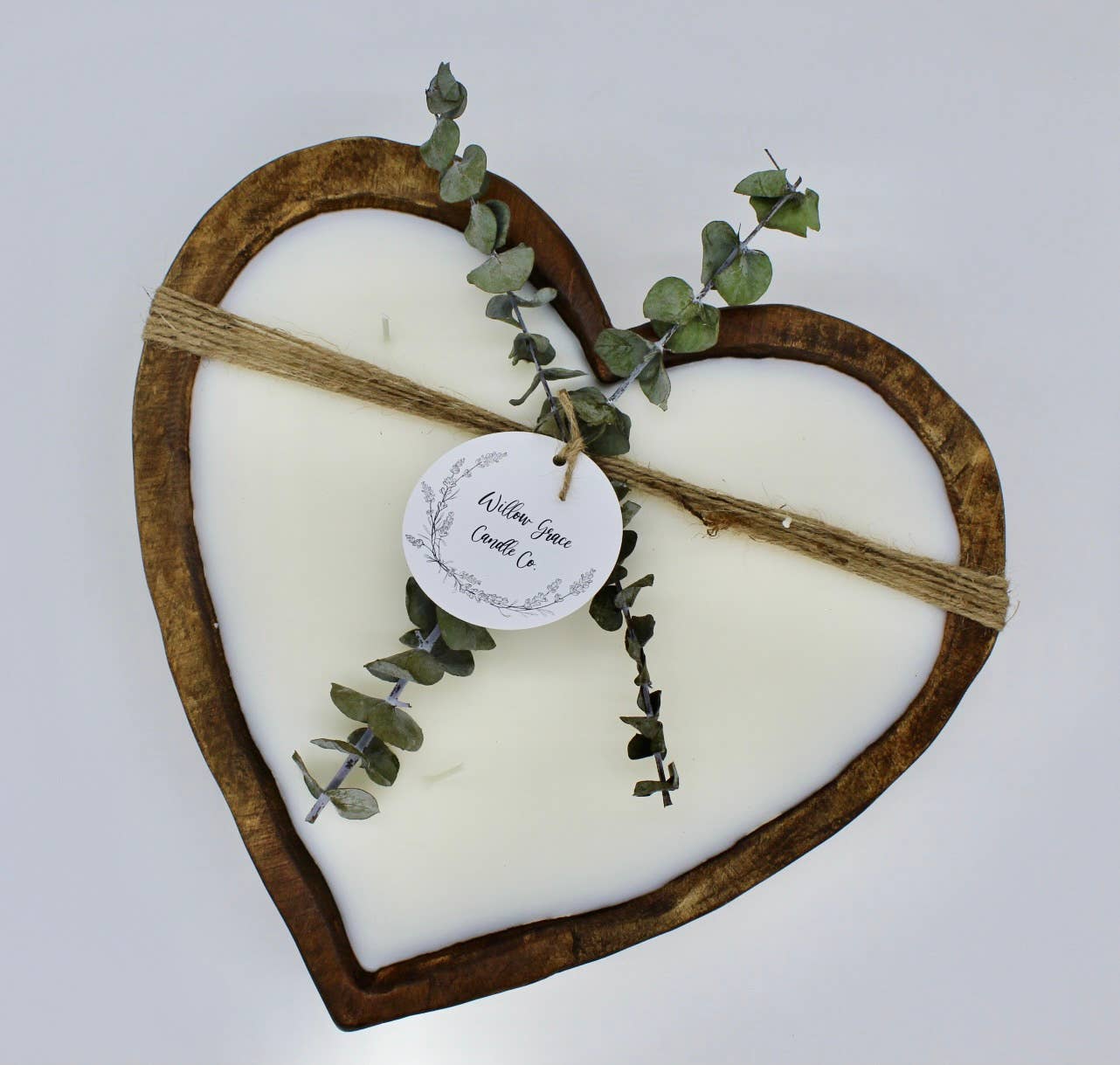 Fresh Linen Large Heart Candle