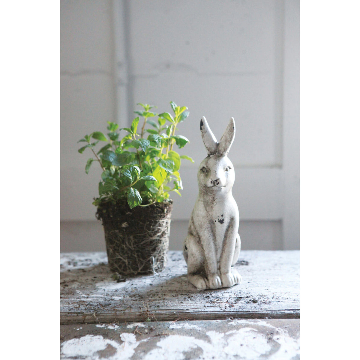 Distressed Ceramic Rabbit