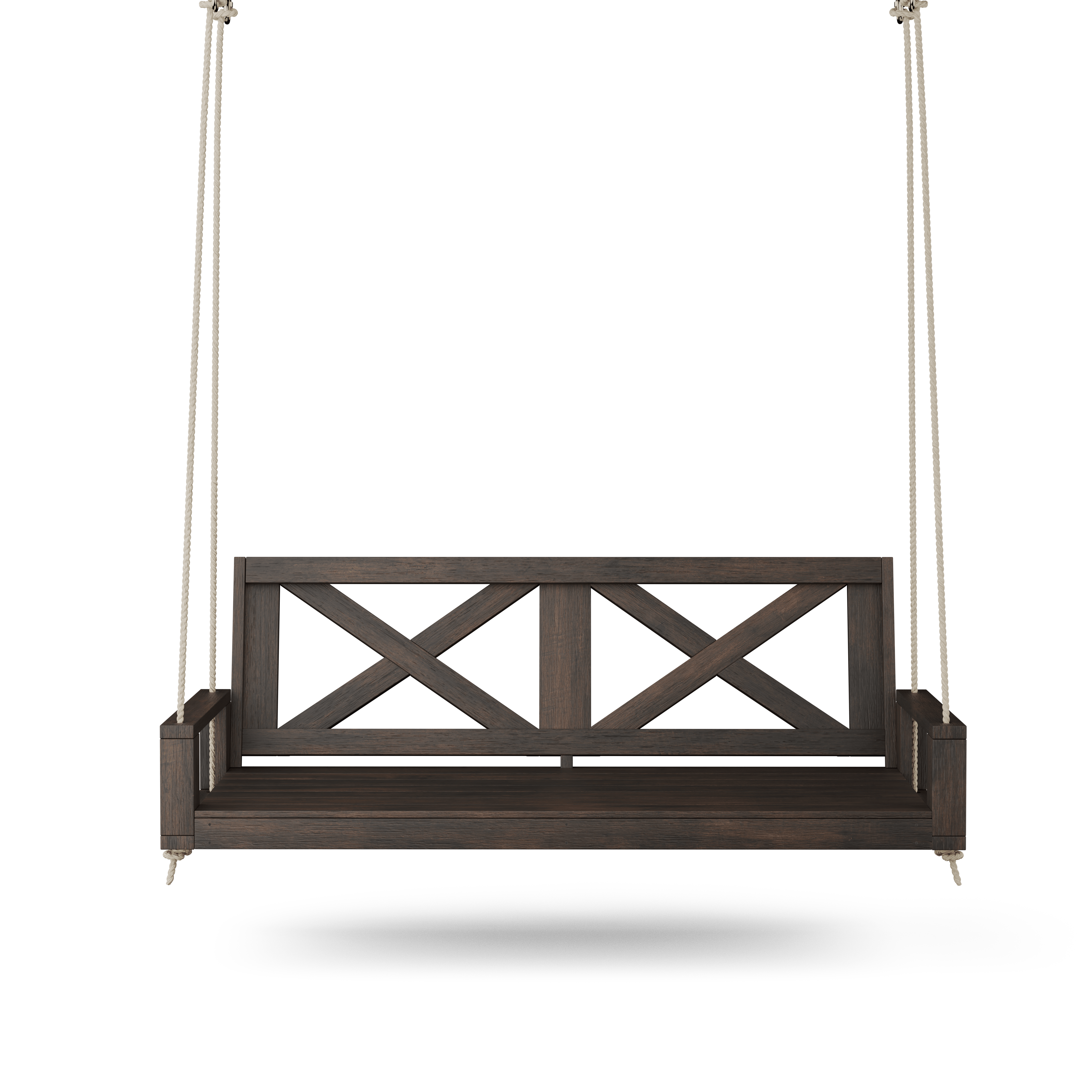 Amish Casual Malvern Porch Swing Bed, 4 Ft Dark Walnut with Clearcoat