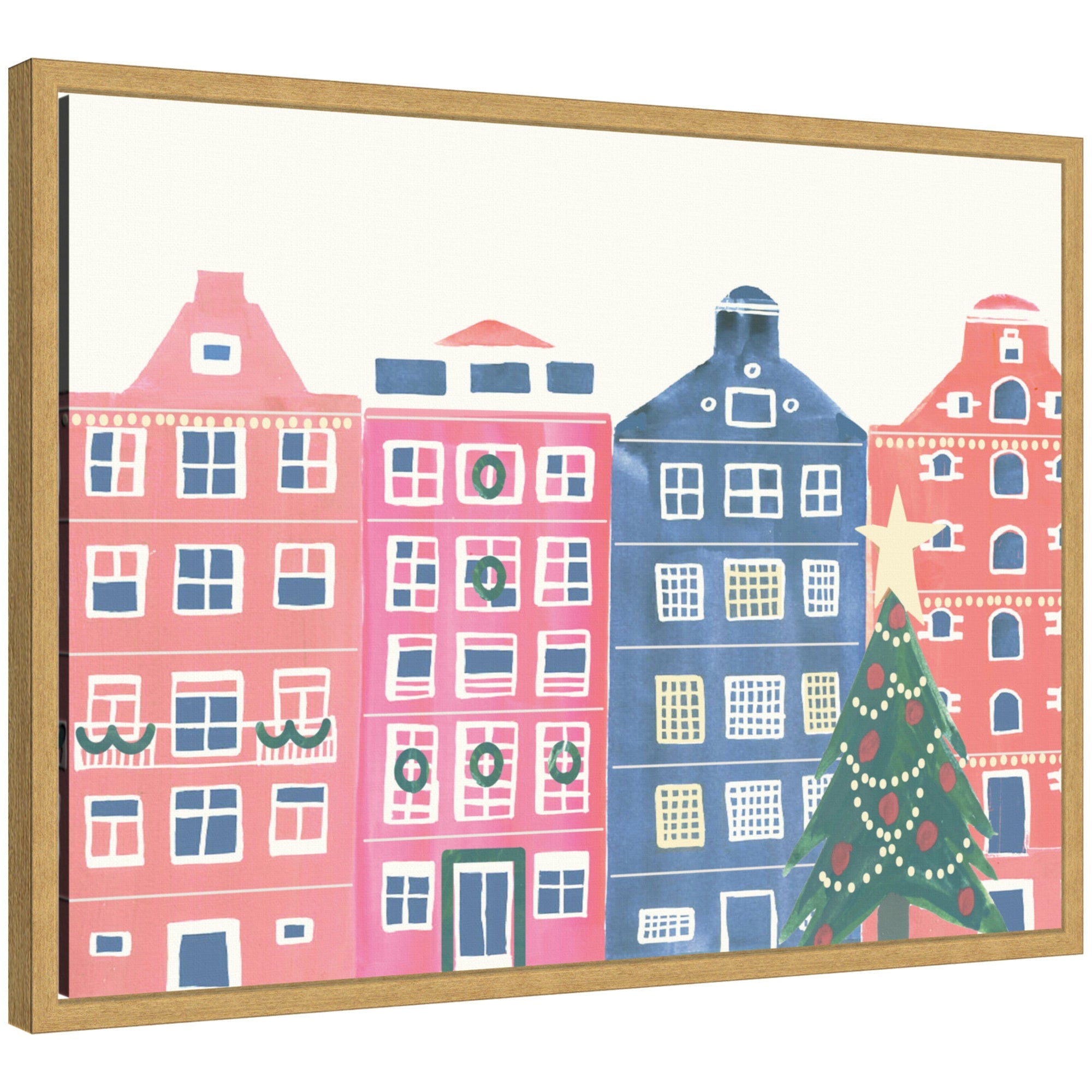 Sylvie Framed Canvas Festive Home by Teju Reval