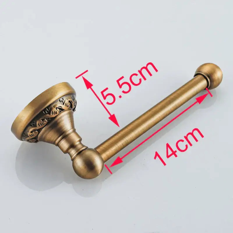 Vintage antique brass toilet paper holder bathroom scrollwork design